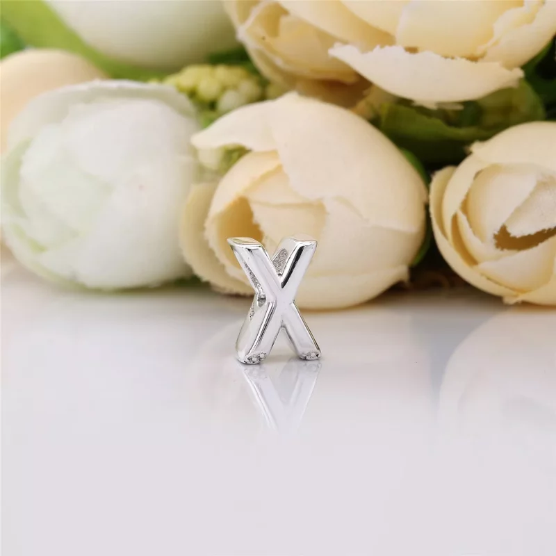 (imagen para) Charm en plata de ley Letra X - PANDORA - Ver 2