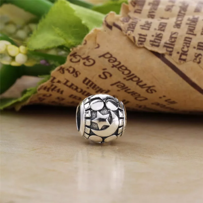 (imagen para) Charm en plata de ley Luna y estrellas PANDORA - Ver 2