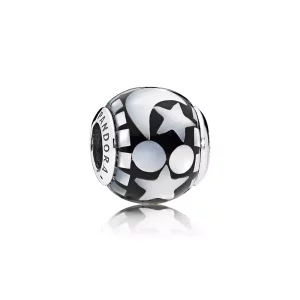 (imagen para) Charm en plata de ley Luna y estrellas PANDORA