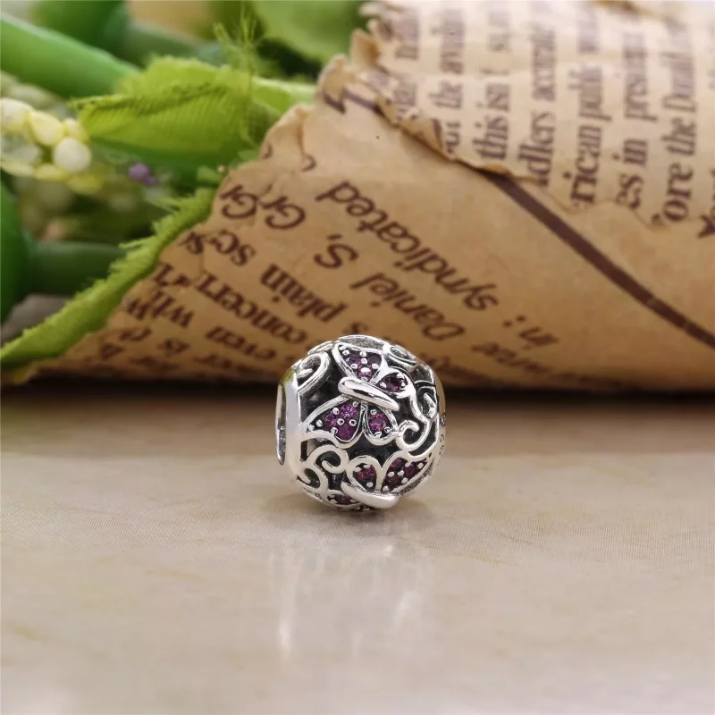 (imagen para) Charm en plata de ley Mariposa calado PANDORA - Ver 2