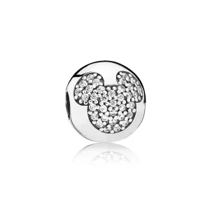 (imagen para) Charm en plata de ley Mickey en Pav&eacute; - PANDORA