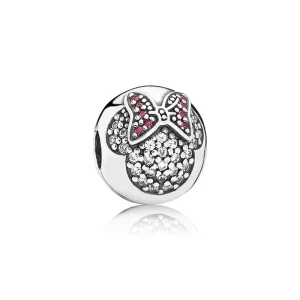 (imagen para) Charm en plata de ley Minnie en Pav&eacute; - PANDORA