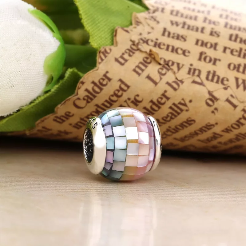 (imagen para) Charm en plata de ley Mosaico Multicolor - PANDORA - Ver 2