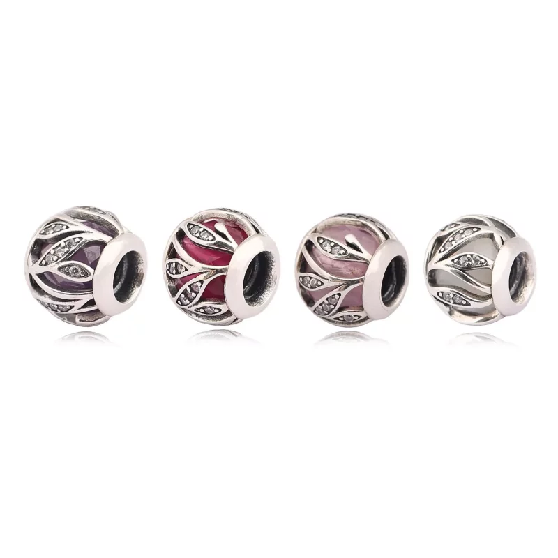 (imagen para) Charm en plata de ley Naturaleza Radiante Roja - PANDORA - Ver 2