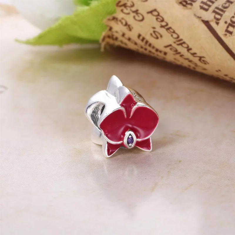 (imagen para) Charm en plata de ley Orqu&iacute;dea - PANDORA - Ver 2