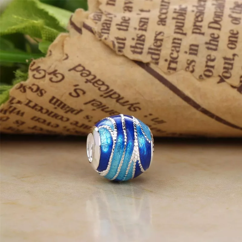 (imagen para) Charm en plata de ley Remolino Azul - PANDORA - Ver 2