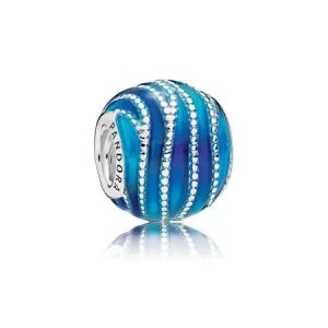 (imagen para) Charm en plata de ley Remolino Azul - PANDORA
