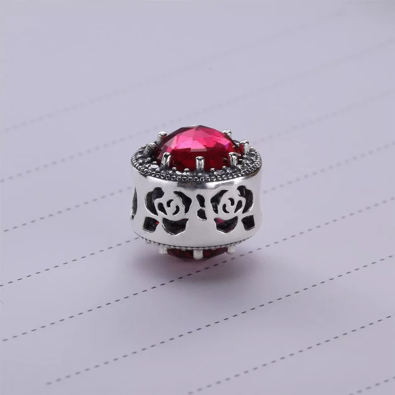 (imagen para) Charm en plata de ley Rosa Radiante de Bella - PANDORA - Ver 2