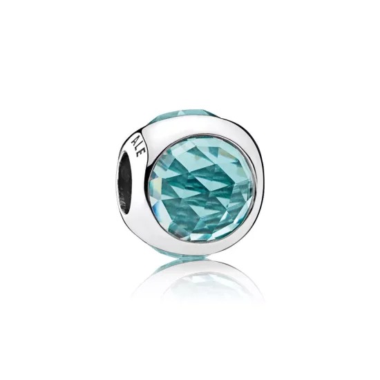(imagen para) Charm Gota Radiante Verde Glaciar - PANDORA
