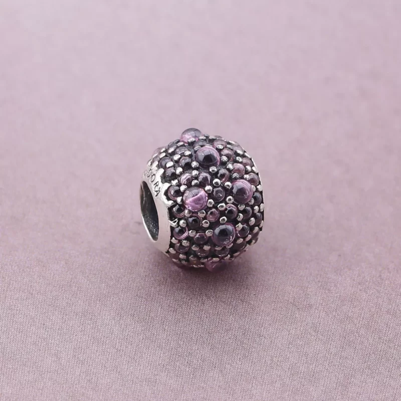 (imagen para) Charm gotas brillantes rosa Madreselva - PANDORA - Ver 2