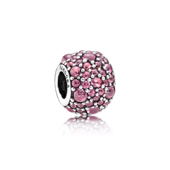 (imagen para) Charm gotas brillantes rosa Madreselva - PANDORA