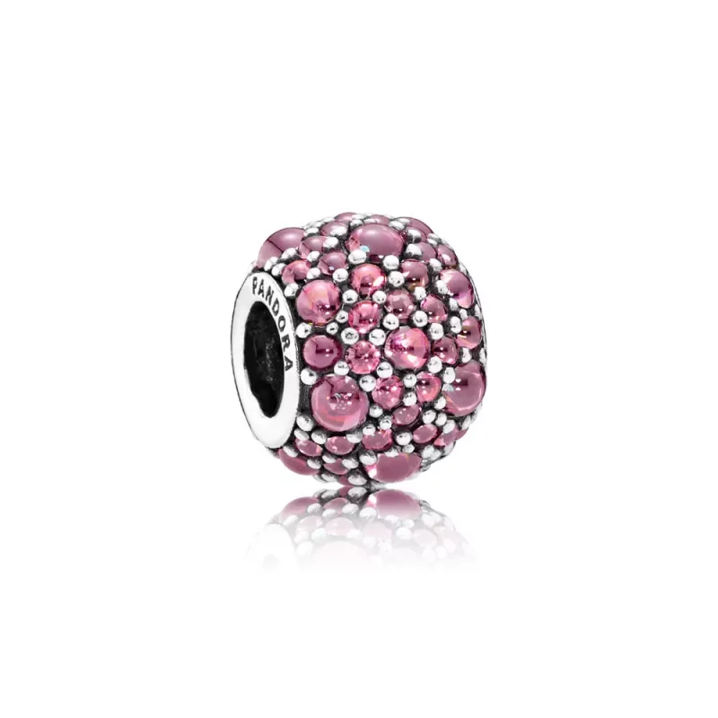 (imagen para) Charm gotas brillantes rosa Madreselva - PANDORA
