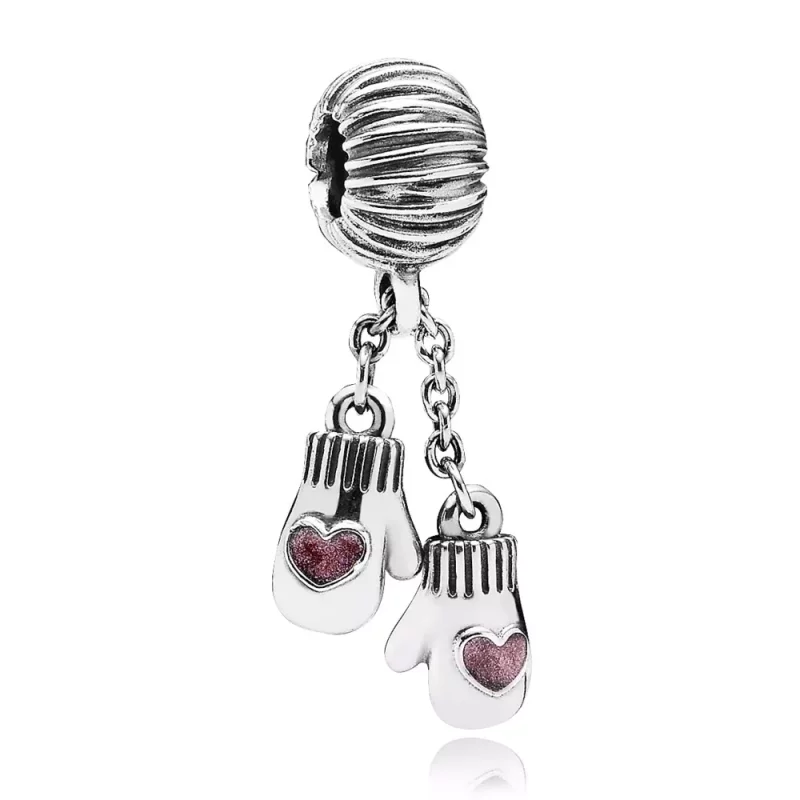 (imagen para) Charm Guantes de lana Rosa - PANDORA