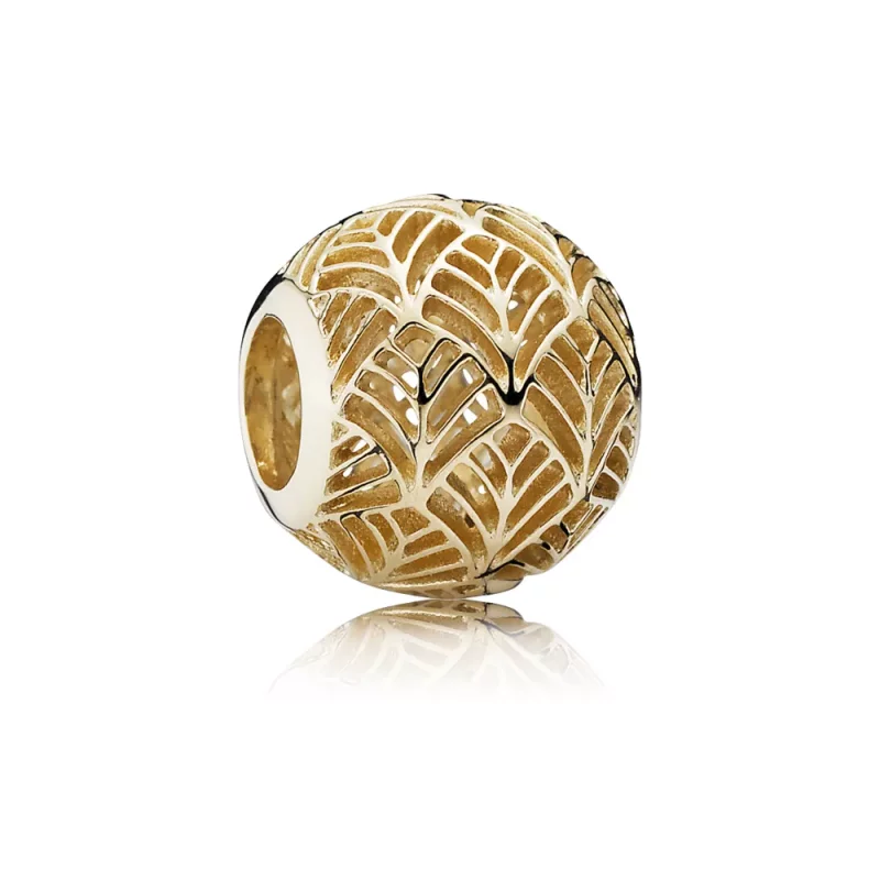 (imagen para) Charm Hoja de Palma Tropicana, Oro 14K PANDORA