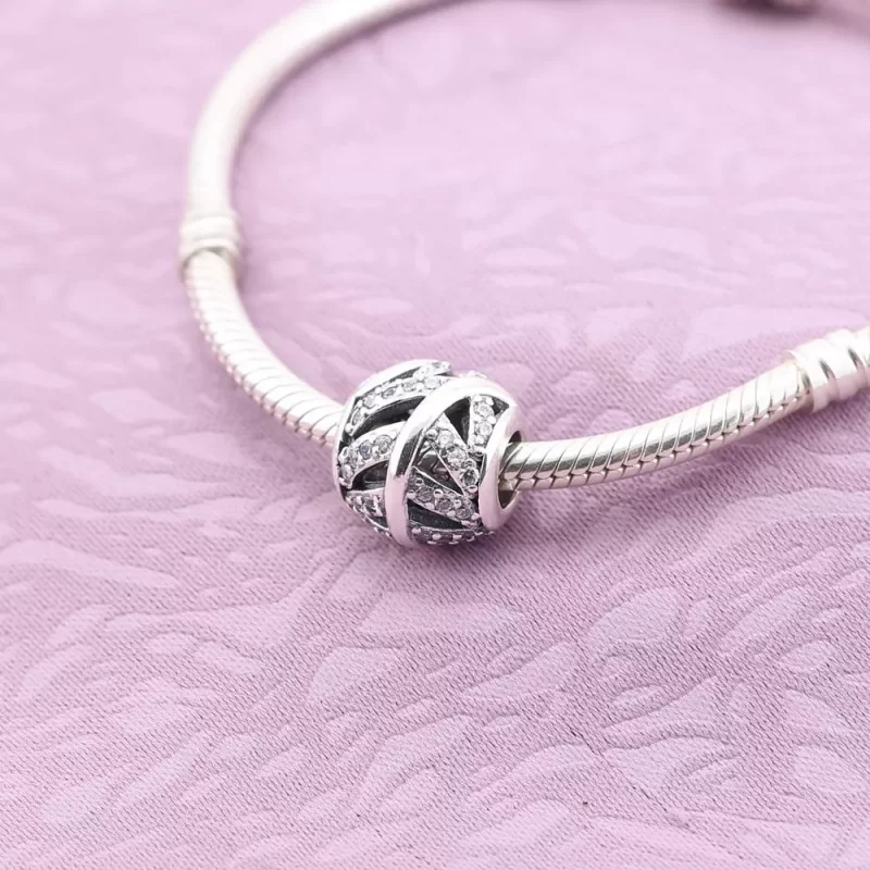 (imagen para) Charm Micro Pav&eacute; Pluma - PANDORA - Ver 2