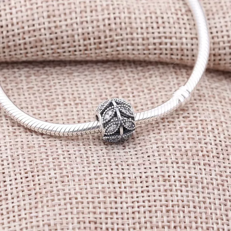(imagen para) Charm Openwork Hojas Brillantes - PANDORA - Ver 2
