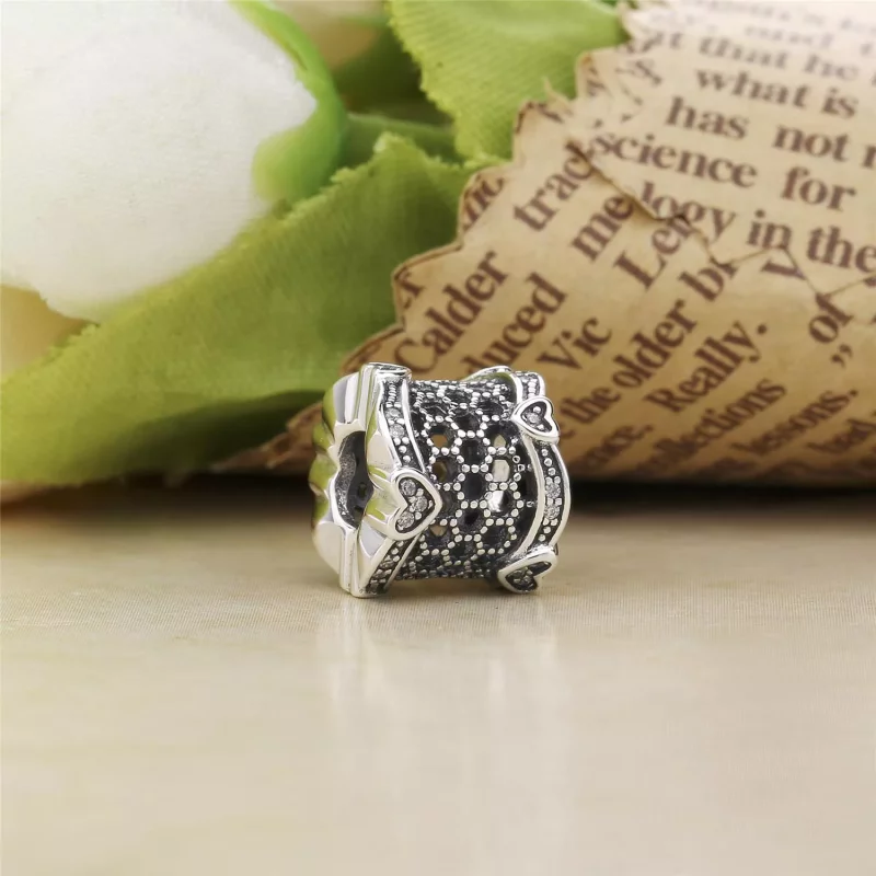 (imagen para) Charm PANDORA en plata de ley Encaje de Amor - Ver 3