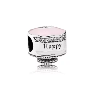 Charm Pastel de Feliz Cumpleaños Mixed Enamel & Clear CZ PANDORA (imagen para) Charm Pastel de Feliz Cumpleaños Mixed Enamel & Clear CZ PANDORA
