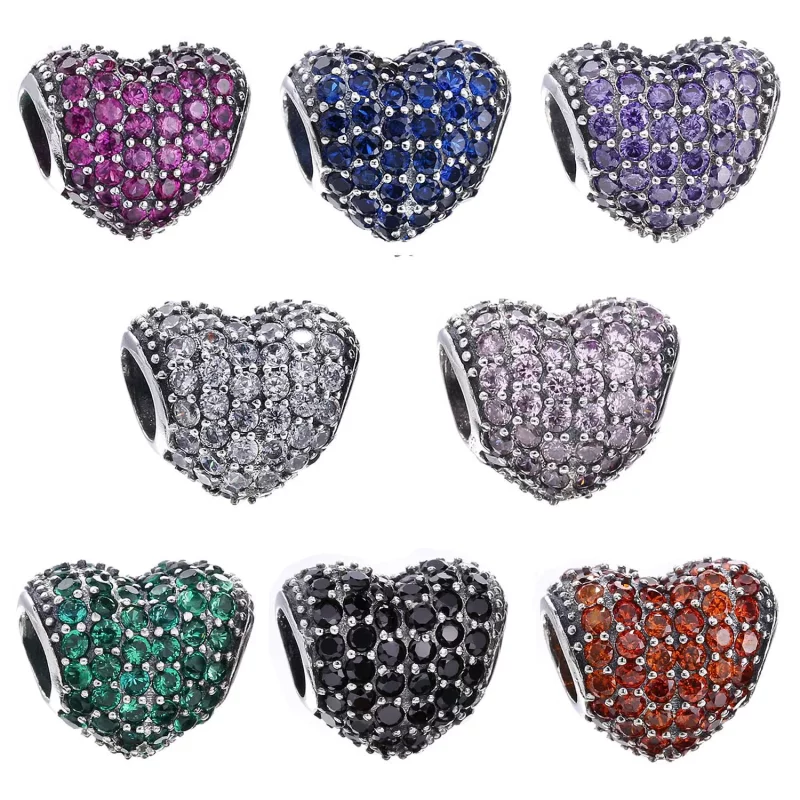 (imagen para) Charm Pav&eacute; corazones rosas - PANDORA - Ver 3