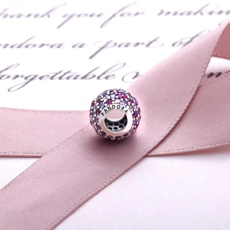 (imagen para) Charm Pav&eacute; morado y rosa - PANDORA - Ver 4
