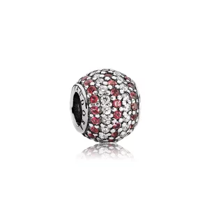 Charm Pavé Rayas Rojas - PANDORA (imagen para) Charm Pavé Rayas Rojas - PANDORA