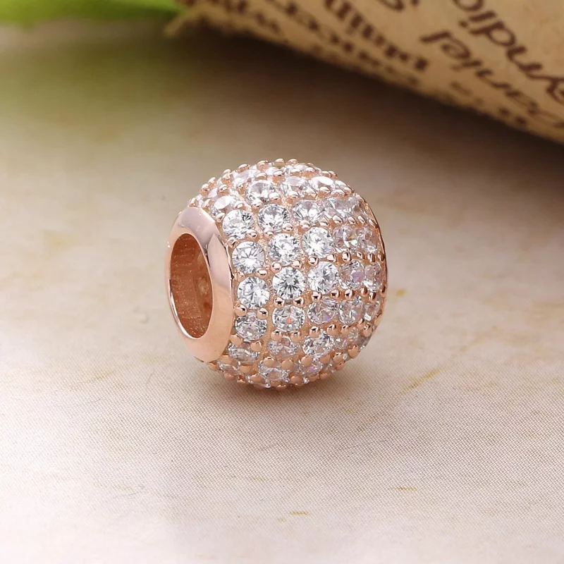 (imagen para) Charm Pav&eacute; Transparente PANDORA Rose - Ver 2