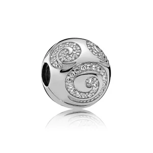 (imagen para) Charm Remolino de plata de Mickey Mouse PANDORA