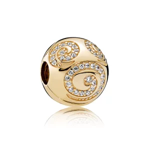 (imagen para) Charm Remolino del oro de Mickey Mouse PANDORA