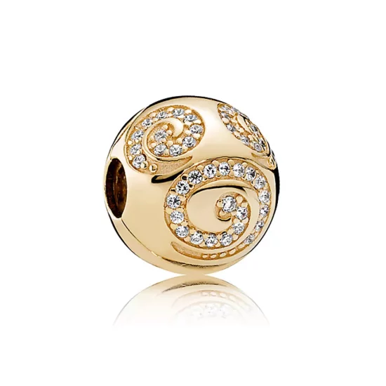 (imagen para) Charm Remolino del oro de Mickey Mouse PANDORA