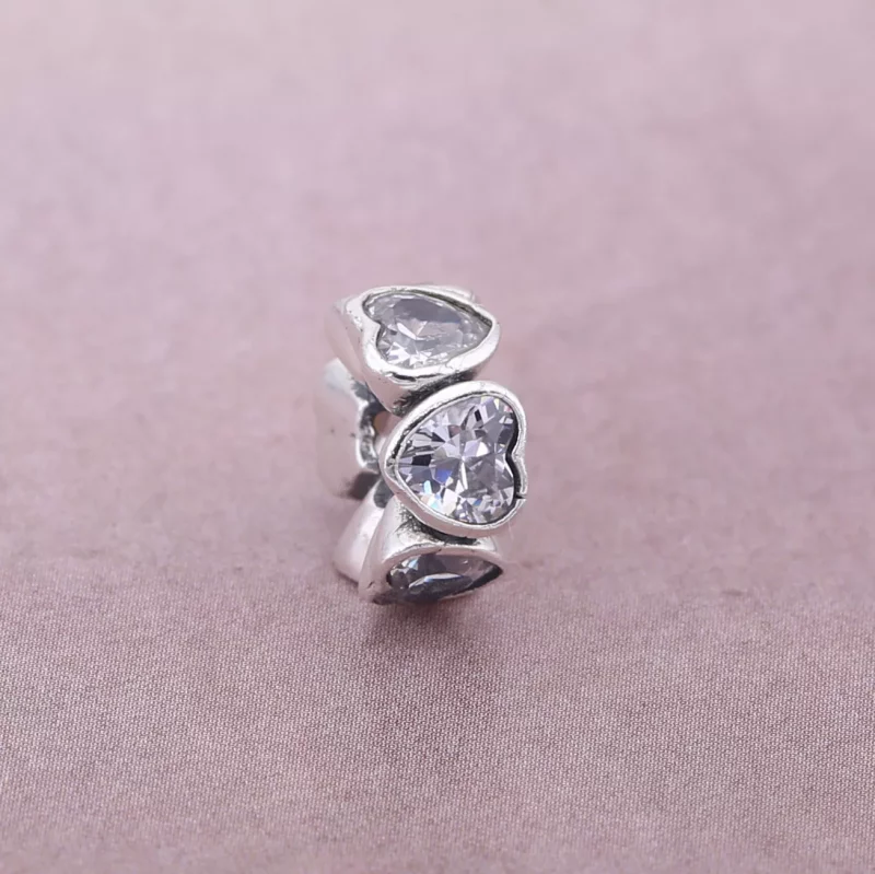 (imagen para) Charm separador corazones brillantes - PANDORA - Ver 2