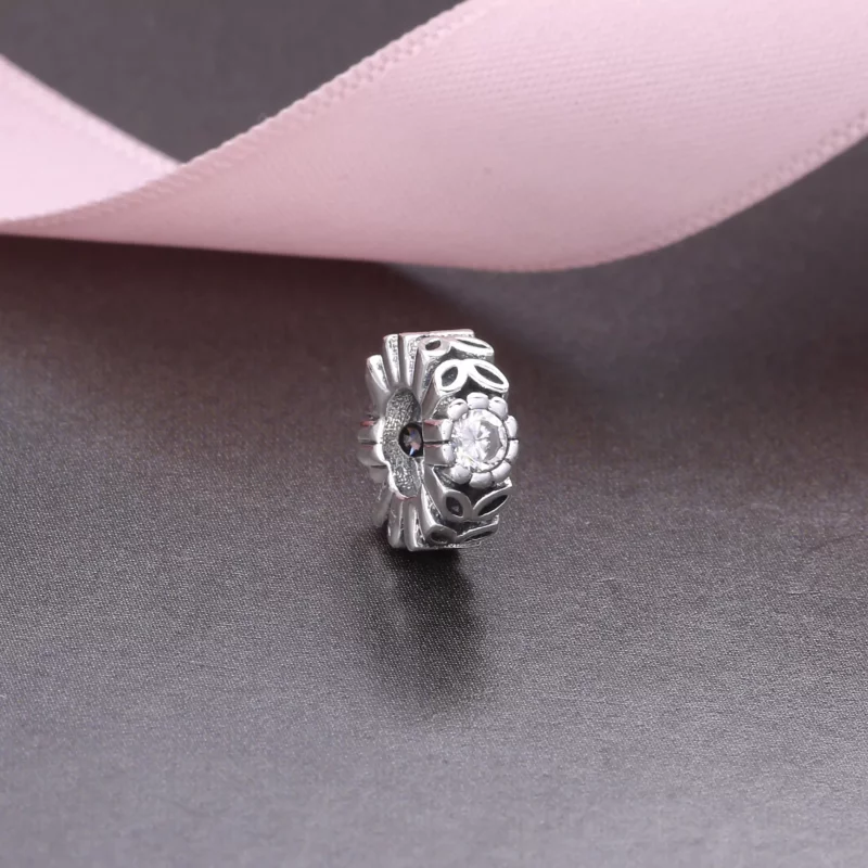(imagen para) Charm separador Flor del bosque brillante - PANDORA - Ver 2