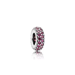 (imagen para) Charm separador pav&eacute; rojo - PANDORA
