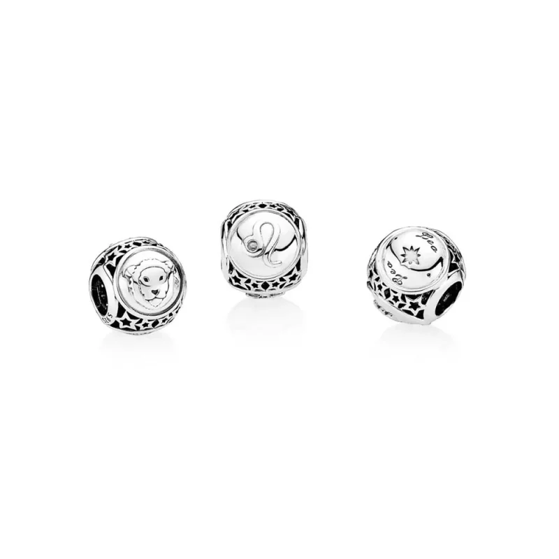 (imagen para) Charm Signo Leo con estrellas - PANDORA - Ver 2