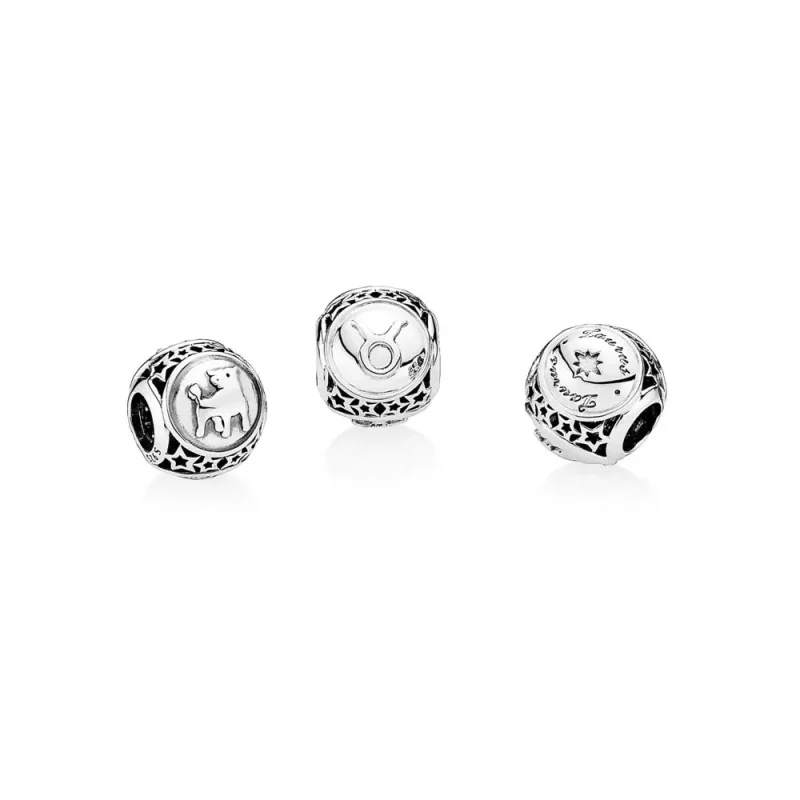(imagen para) Charm Signo Tauro con estrellas - PANDORA - Ver 2