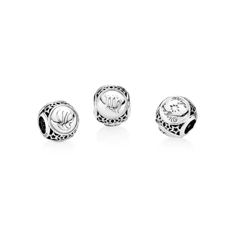 (imagen para) Charm Signo Virgo con estrellas - PANDORA - Ver 2