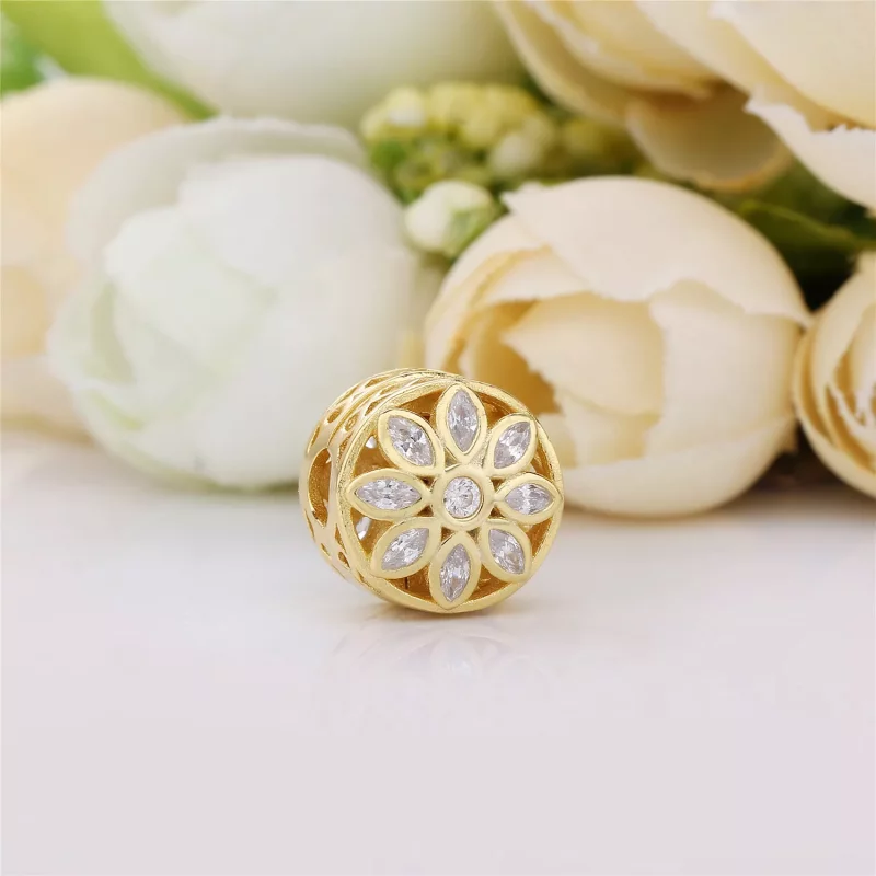 (imagen para) Charms de oro Flor opulenta PANDORA - Ver 2