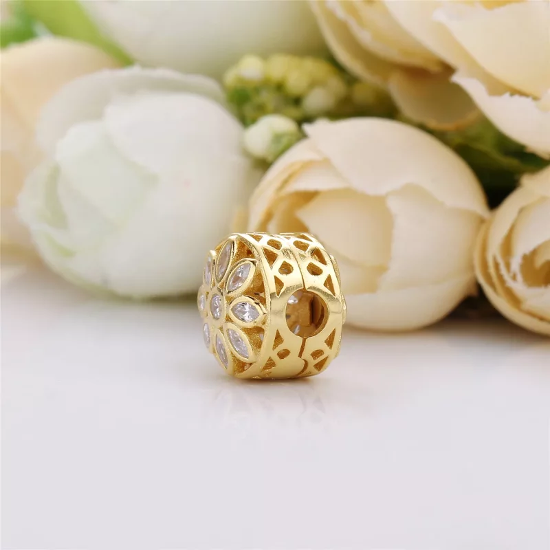 (imagen para) Charms de oro Flor opulenta PANDORA - Ver 3