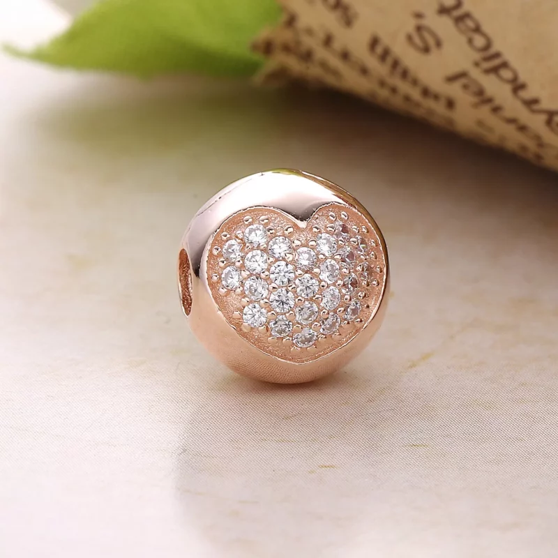 (imagen para) Clip Coraz&oacute;n en Pav&eacute; PANDORA Rose - Ver 2