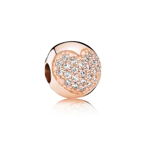 (imagen para) Clip Coraz&oacute;n en Pav&eacute; PANDORA Rose