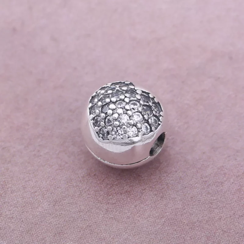 (imagen para) Clip Coraz&oacute;n Pav&eacute; Transparente - PANDORA - Ver 2