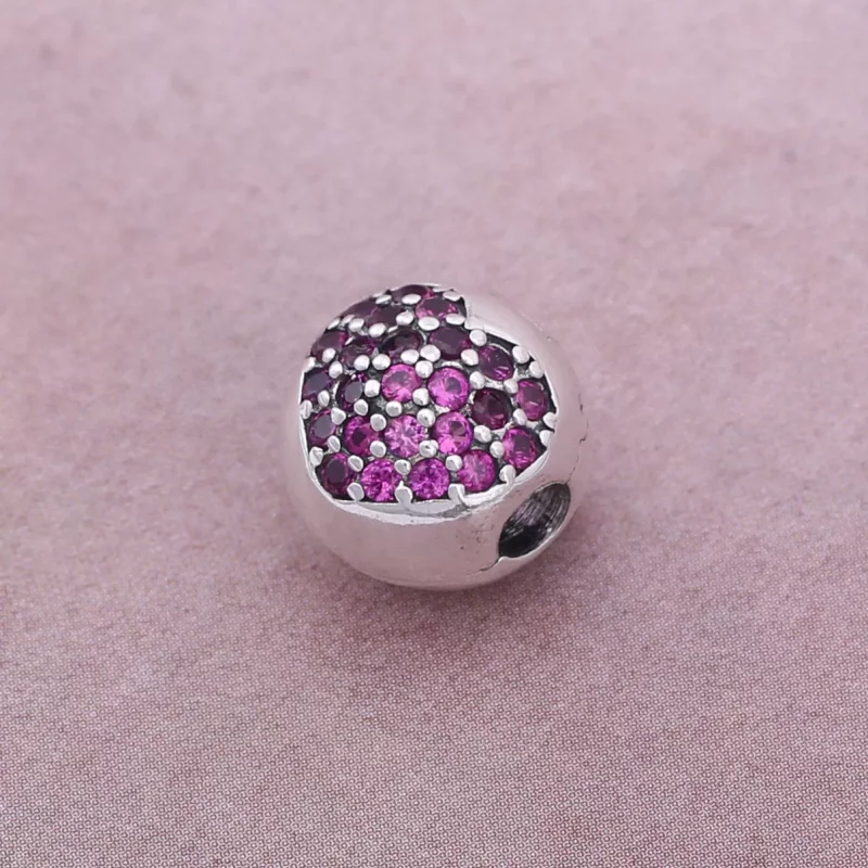 (imagen para) Clip Coraz&oacute;n Pav&eacute; Transparente - PANDORA - Ver 3