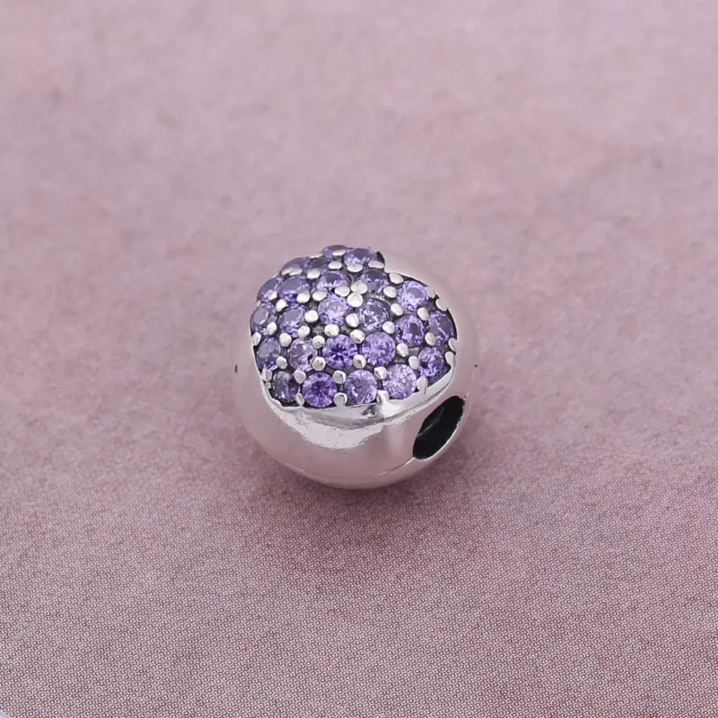 (imagen para) Clip Coraz&oacute;n Pav&eacute; Transparente - PANDORA - Ver 4