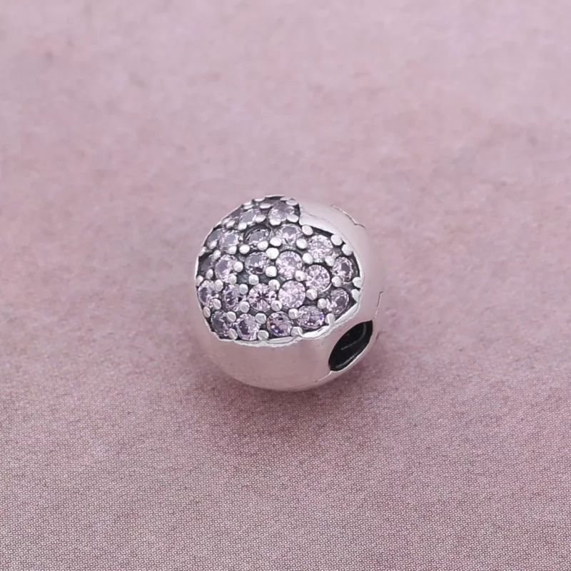 (imagen para) Clip Coraz&oacute;n Pav&eacute; Transparente - PANDORA - Ver 5