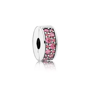 (imagen para) Clip Elegancia brillante rosa madreselva - PANDORA