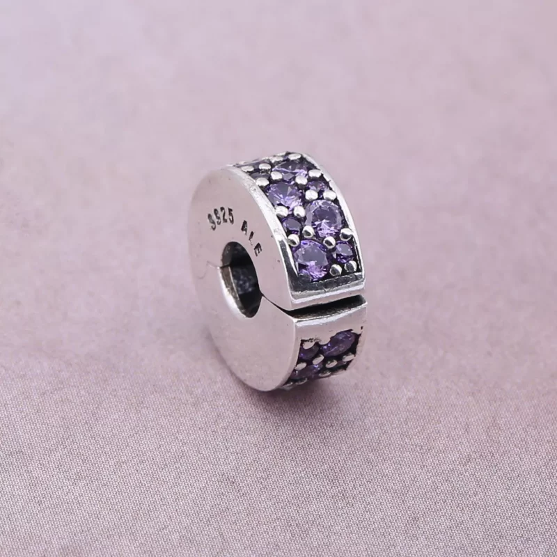 (imagen para) Clip Elegancia Morada Brillante - PANDORA - Ver 2