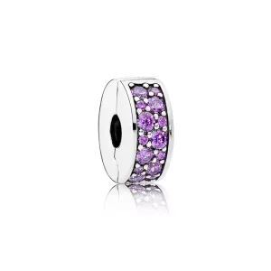 (imagen para) Clip Elegancia Morada Brillante - PANDORA
