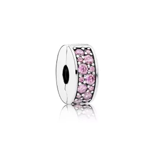 (imagen para) Clip Elegancia Rosa Brillante - PANDORA