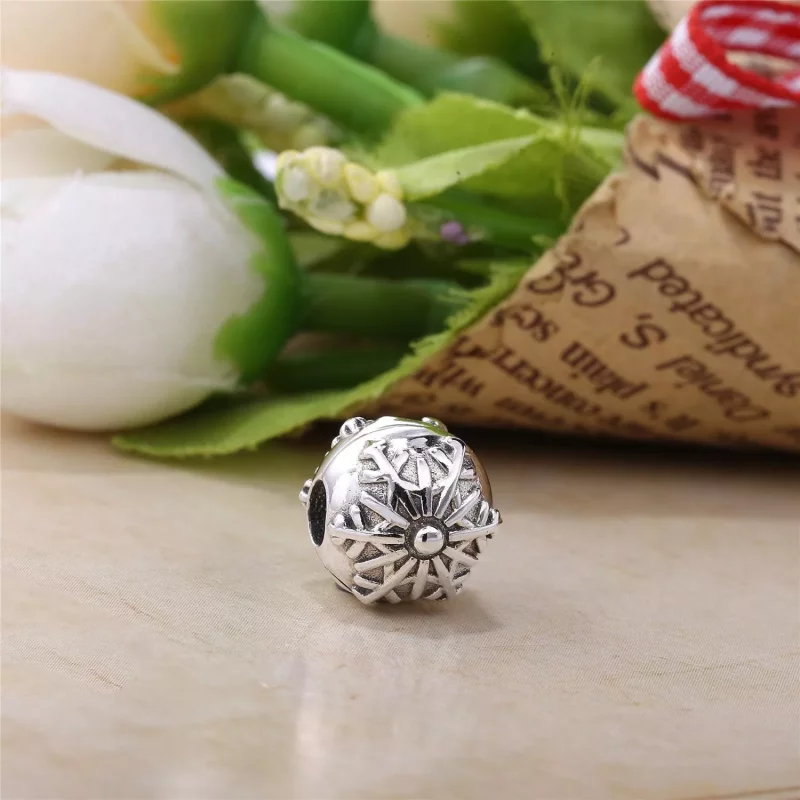 (imagen para) Clip en plata de ley Copo de nieve PANDORA - Ver 2