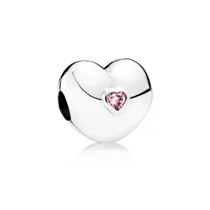(imagen para) Clip en plata de ley Coraz&oacute;n firme PANDORA