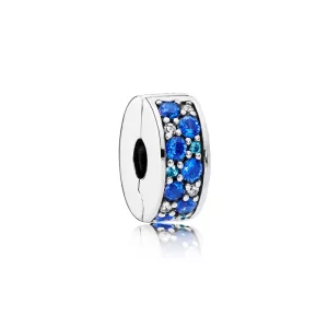 (imagen para) Clip en plata de ley Elegancia Brillante Mosaico Azul - PANDORA